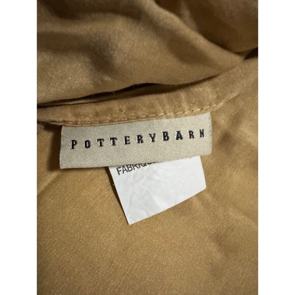 Pottery Barn Washed Velvet Silk Diamond Quilted Pillow Shams Camel Gold Standard - Picture 3 of 4